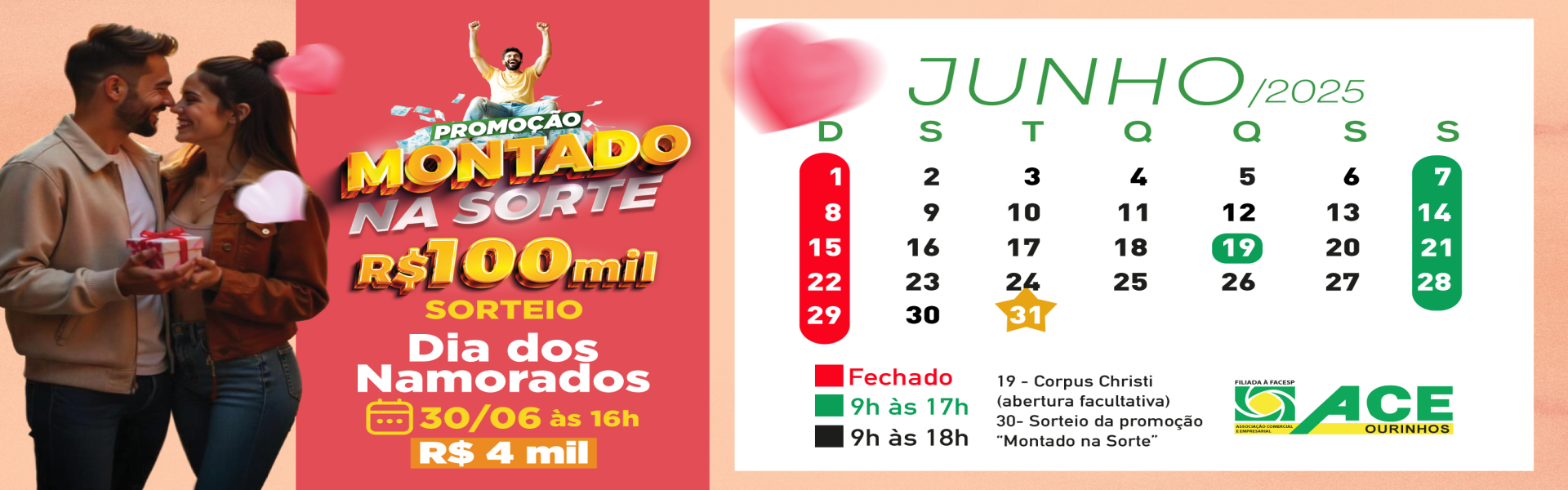 Calendário junho 2025